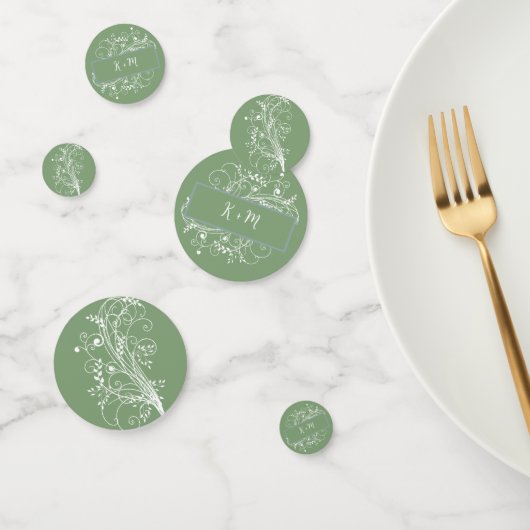 Moss Green Flourd Mariage Confetti (Groupe)