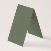 Moss Green Folded Carte de visite - Personnalisabl (Dos)