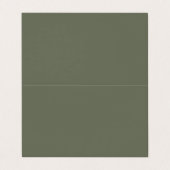 Moss Green Folded Carte de visite - Personnalisabl (Extérieur déplié)