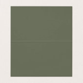 Moss Green Folded Carte de visite - Personnalisabl (Intérieur déplié)