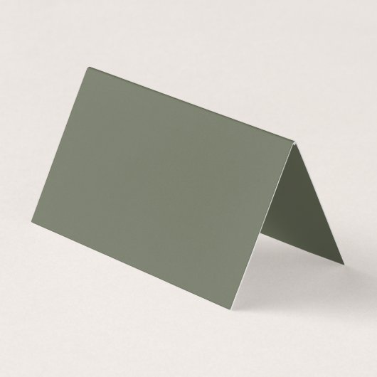 Moss Green Folded Carte de visite - Personnalisabl (Devant)