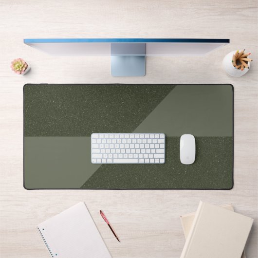 Moss Green Geometry Split Desk Mat - Personnalisab (Bureau 1)