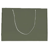 Moss Green Gift Bag met gestructureerde zijkanten Groot Cadeauzakje (Achterkant)