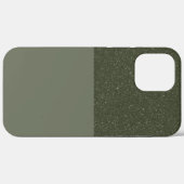  Moss Green Glitter iPhone Case (Achterkant (horizontaal))