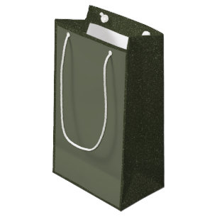 Moss Green Luxe Gift Bag met getextureerde zijkant Klein Cadeauzakje