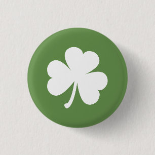 Moss Green met Irish Shamrock Ronde Button 3,2 Cm