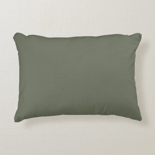 Moss Green Minimalist Accent Coussin - Personnalis (Devant)