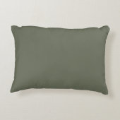 Moss Green Minimalist Accent Coussin - Personnalis (Dos)