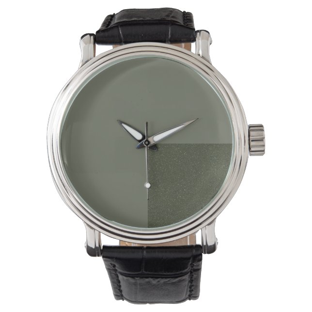 Moss Green Minimalist Watch –  eWatch Horloge (Voorkant)