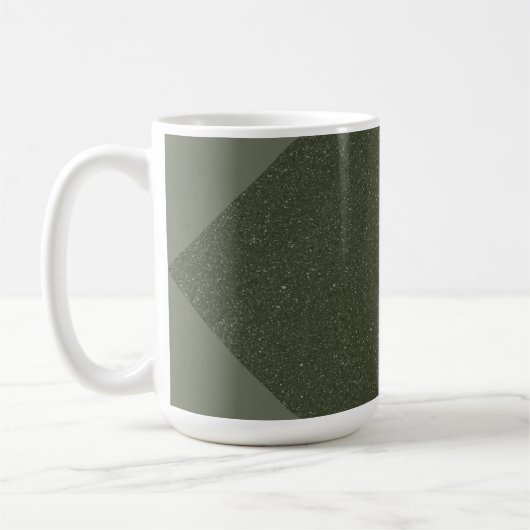 Moss Green Moderne Bruit Motif Mug (Gauche)
