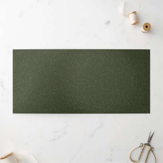 Moss Green Noise Effect Trifold Uitnodigen – Aanpa Drieluik Uitnodiging (Buitenkant)