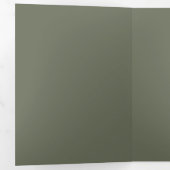 Moss Green Noise Effect Trifold Uitnodigen – Aanpa Drieluik Uitnodiging (Binnenzijde eerst)