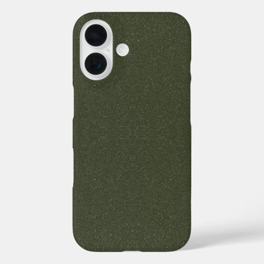 Moss Green Parties scintillant iPhone 16 Coque - P (Verso)