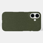 Moss Green Parties scintillant iPhone 16 Coque - P (Verso (horizontal))