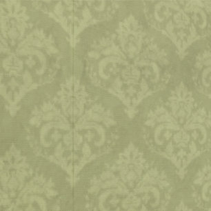 Moss Green Shabby Chic Damask Antiek Vintage Behang