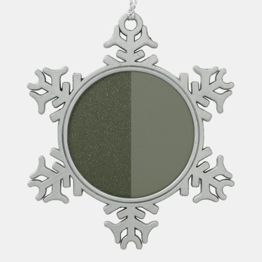 Moss Green Snowflake Ornament – (Voorkant)