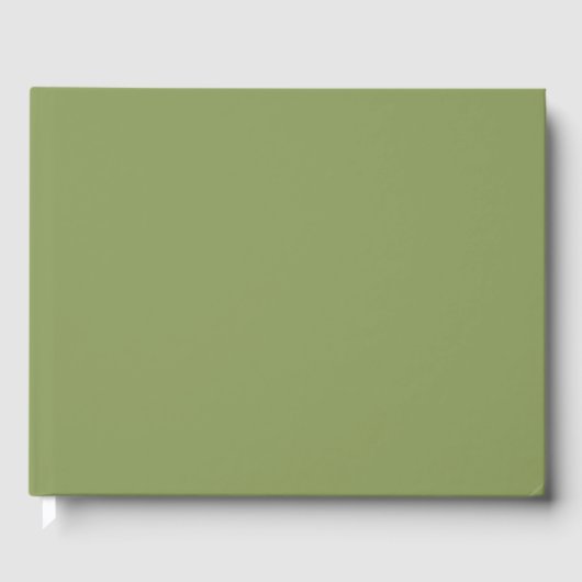 Moss Green Solid Color Gastenboek (Voorkant)