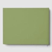 Moss Green Solid Color Gastenboek (Achterkant)