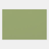 Moss Green Solid Color Inpakpapier Vel (Voorkant 2)