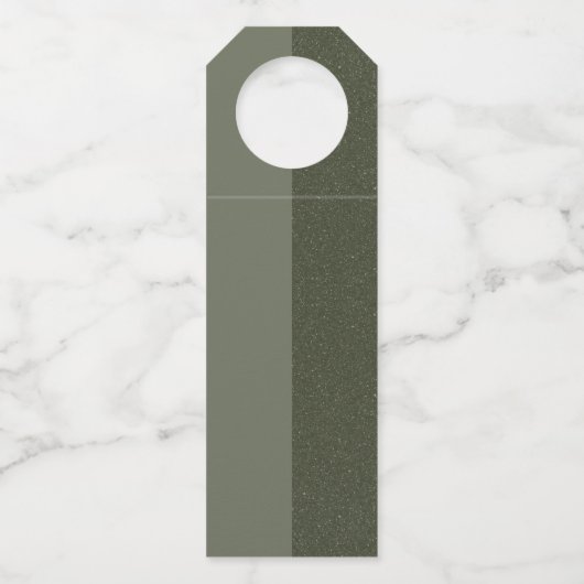 Moss Green Split Bottle Hanger Label –  (Voorkant)