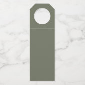 Moss Green Split Bottle Hanger Label – Aangepast (Achterkant)