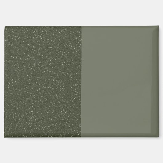 Moss Green Split Design Magnet (personnalisable) (Recto)