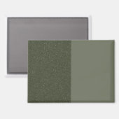 Moss Green Split Design Magnet (personnalisable) (Recto/Verso)