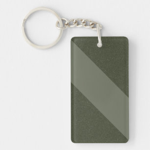 Moss Green Split Diagonale Sleutelhanger -