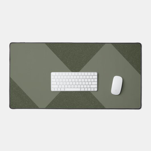 Moss Green Split Diamond Desk Mat - Personnalisabl (Clavier et souris)