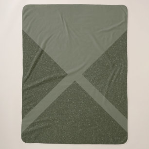 Moss Green Split Sherpa Blanket Deken