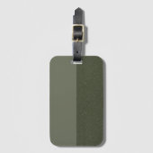 Moss Green Split Stripe Label Bagagelabel (Voorkant (verticaal))