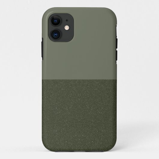 Moss Green Split Texture iPhone 11 Coque - Personn (Dos)