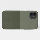 Moss Green Split Texture iPhone 11 Coque - Personn (Dos (Horizontal))