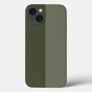 Moss Green Split Texture iPhone 13 Coque - Personn