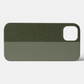 Moss Green Split Texture iPhone 13 Coque - Personn (Verso (horizontal))