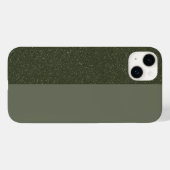 Moss Green Split Texture iPhone 14 Plus Coque (Verso (horizontal))