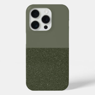 Moss Green Split Texture iPhone 15 Pro Coque perso