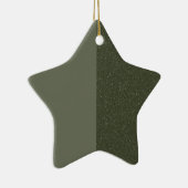 Moss Green Split Texture Star Ornament – Aanpassen (Rechts)