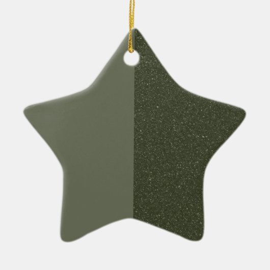 Moss Green Split Texture Star Ornament – Aanpassen (Voorkant)