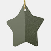 Moss Green Split Texture Star Ornament – Aanpassen (Links)