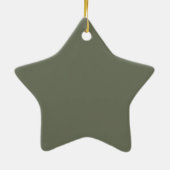 Moss Green Split Texture Star Ornament – Aanpassen (Achterkant)