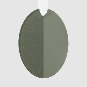Moss Green Split Textuur Acryl Ornament (Custom)