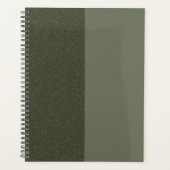 Moss Green Split Textuur Custom Weekly Planner (Voorkant)