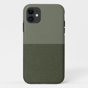 Moss Green Split Textuur iPhone 11 Hoesje - Aangep