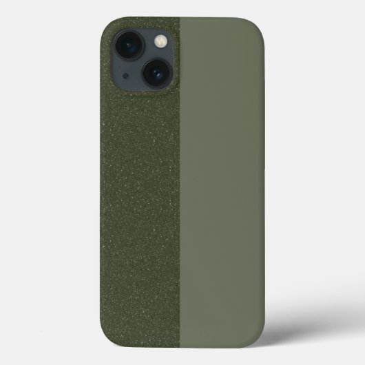 Moss Green Split Textuur iPhone 13 Hoesje - Aangep (Achterkant)