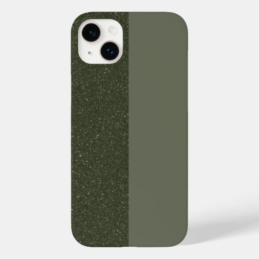 Moss Green Split Textuur iPhone 14 Plus Hoesje (Achterkant)