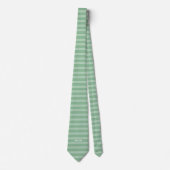 Moss Green Stripes aangepast stropdas monogram (Voorkant)