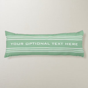 Moss Green Stripes, aangepaste teksthoofdkussens Lichaamskussen