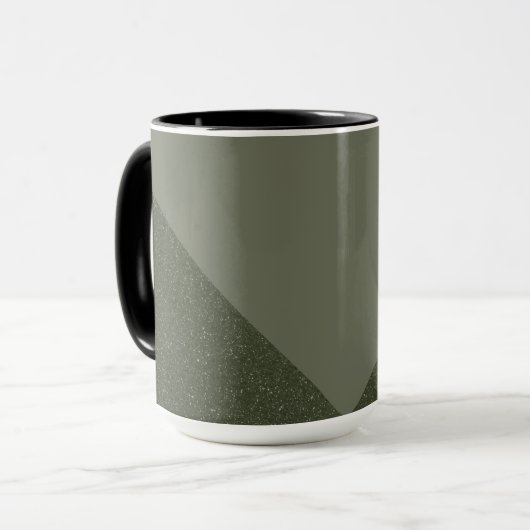 Moss Green + Texture Coffee Mok (Voorkant links)