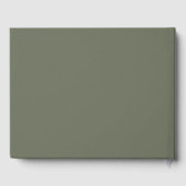 Moss Green Textured Custom Guest Book Gastenboek (Achterkant)